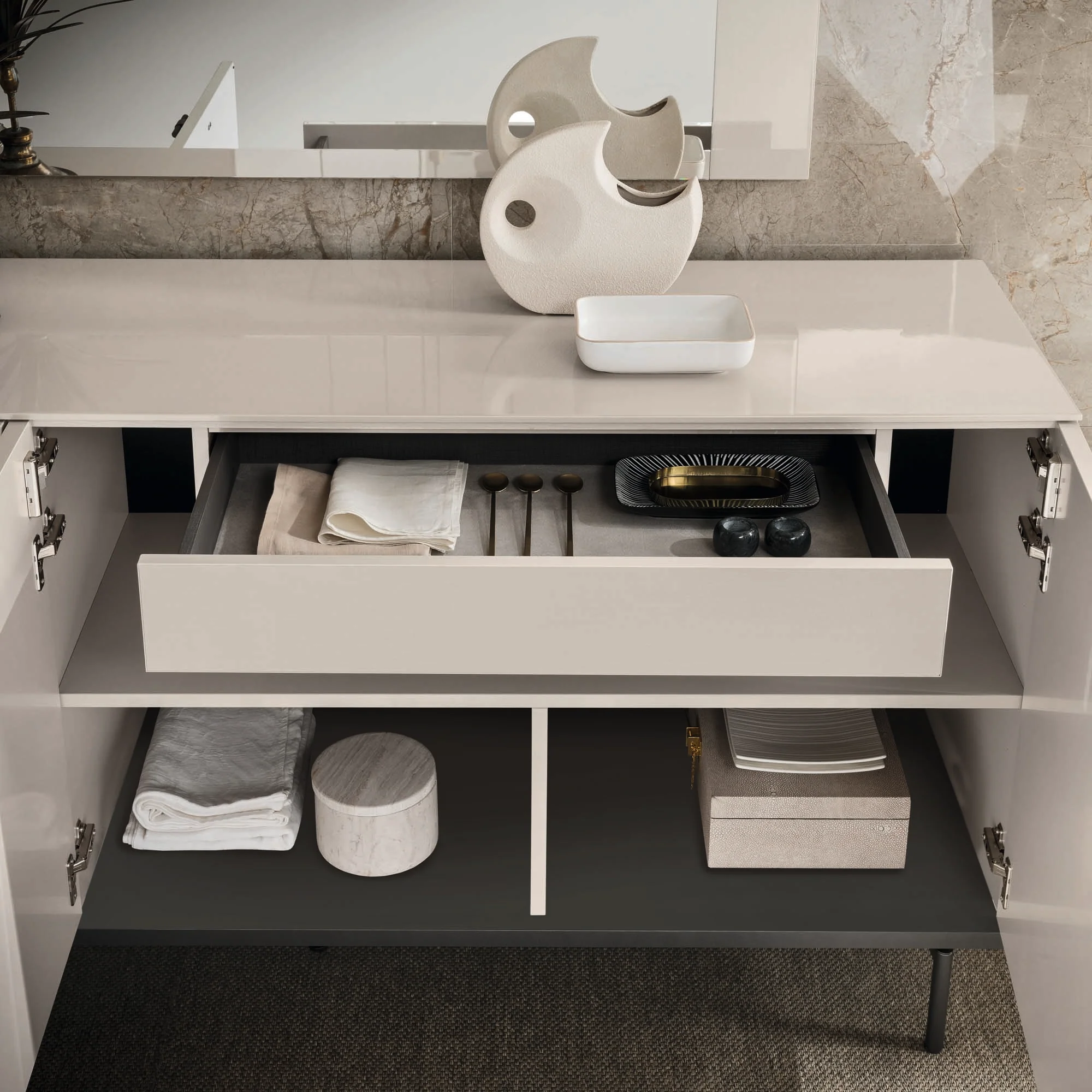 Aversa Large Sideboard - Large 3 Door Buffet - Image 3