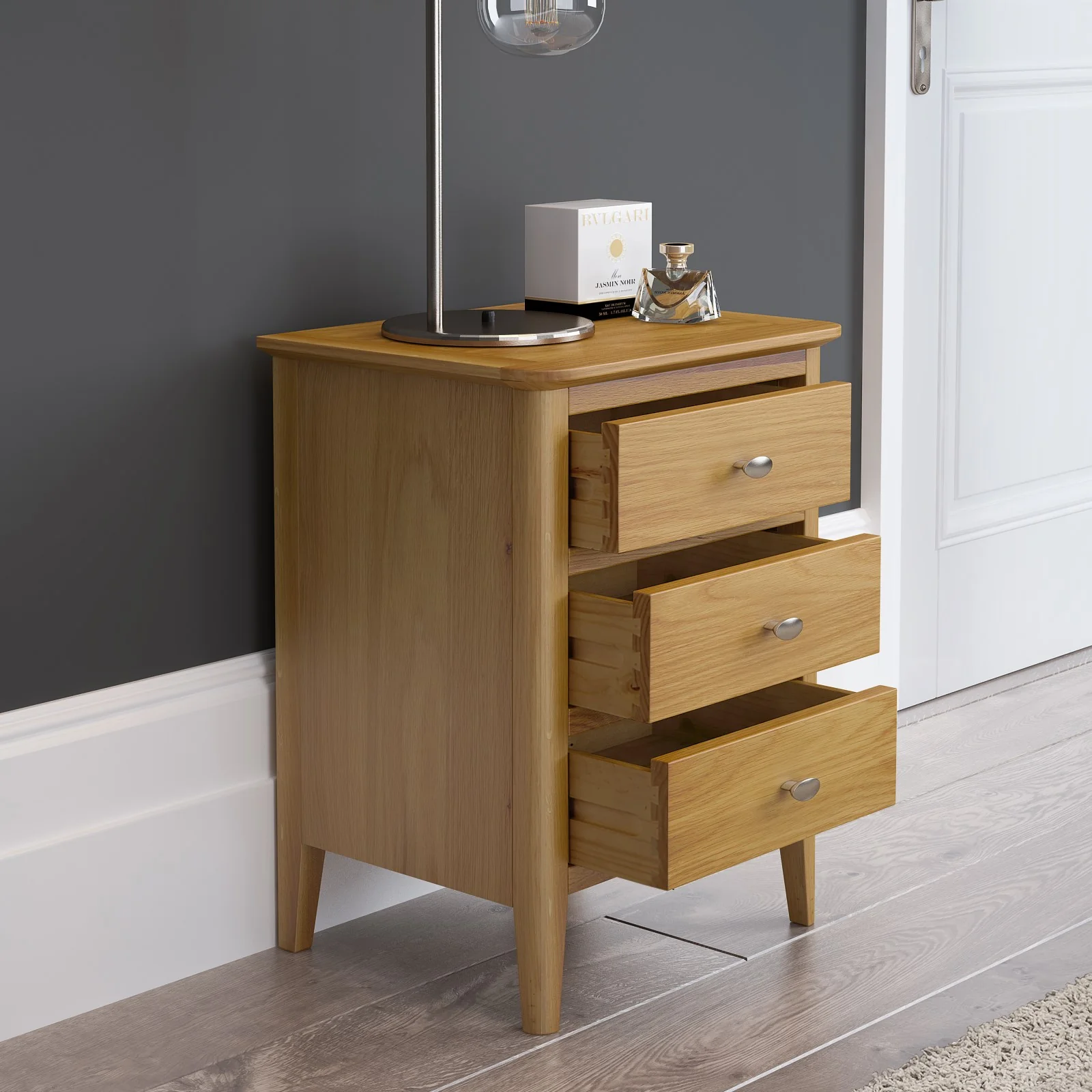 Bexley Bedside - Bedside Chest Oak - Image 2