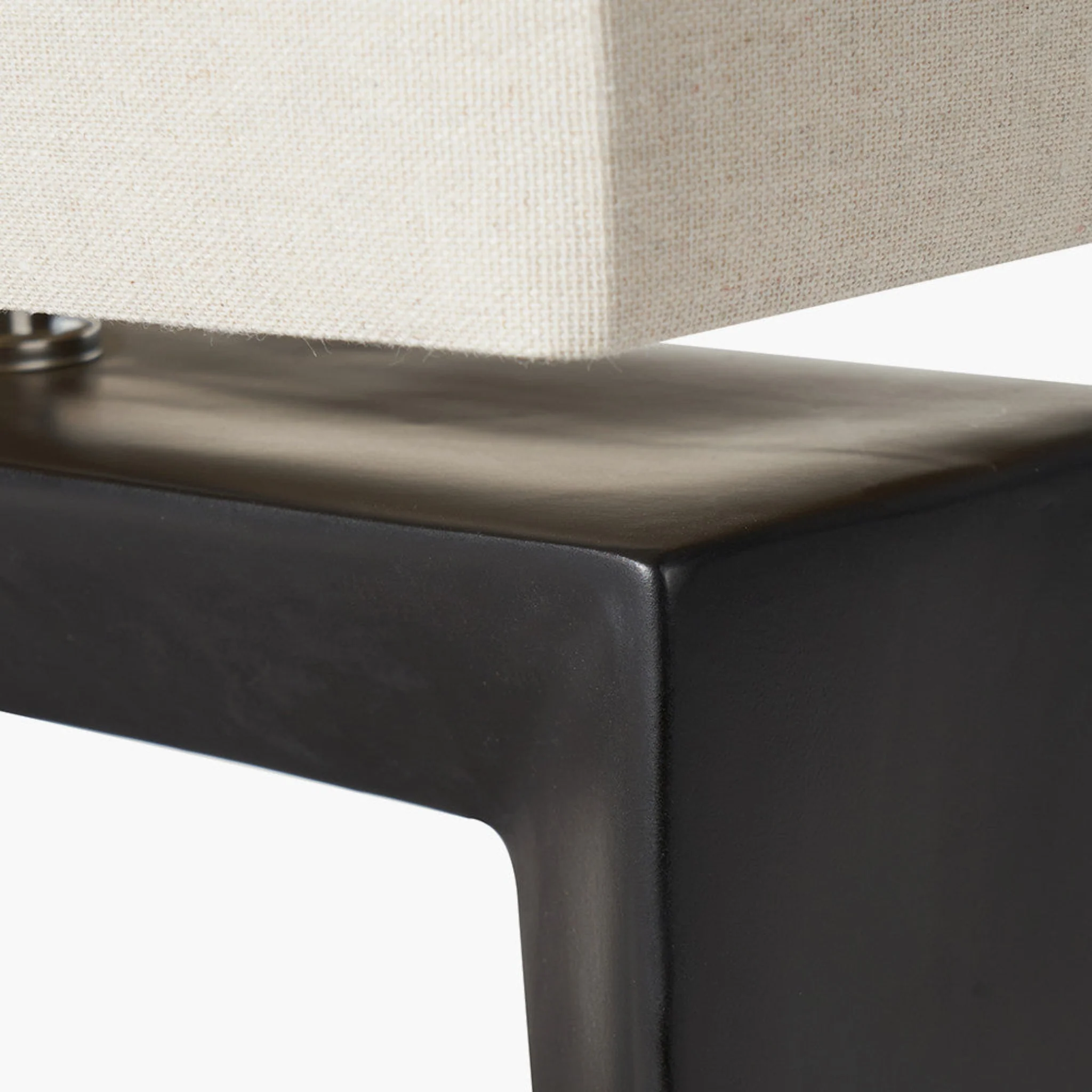 Black Ceramic Rectangular Table Lamp - Block Black Ceramic Rectangular Table Lamp - Image 3
