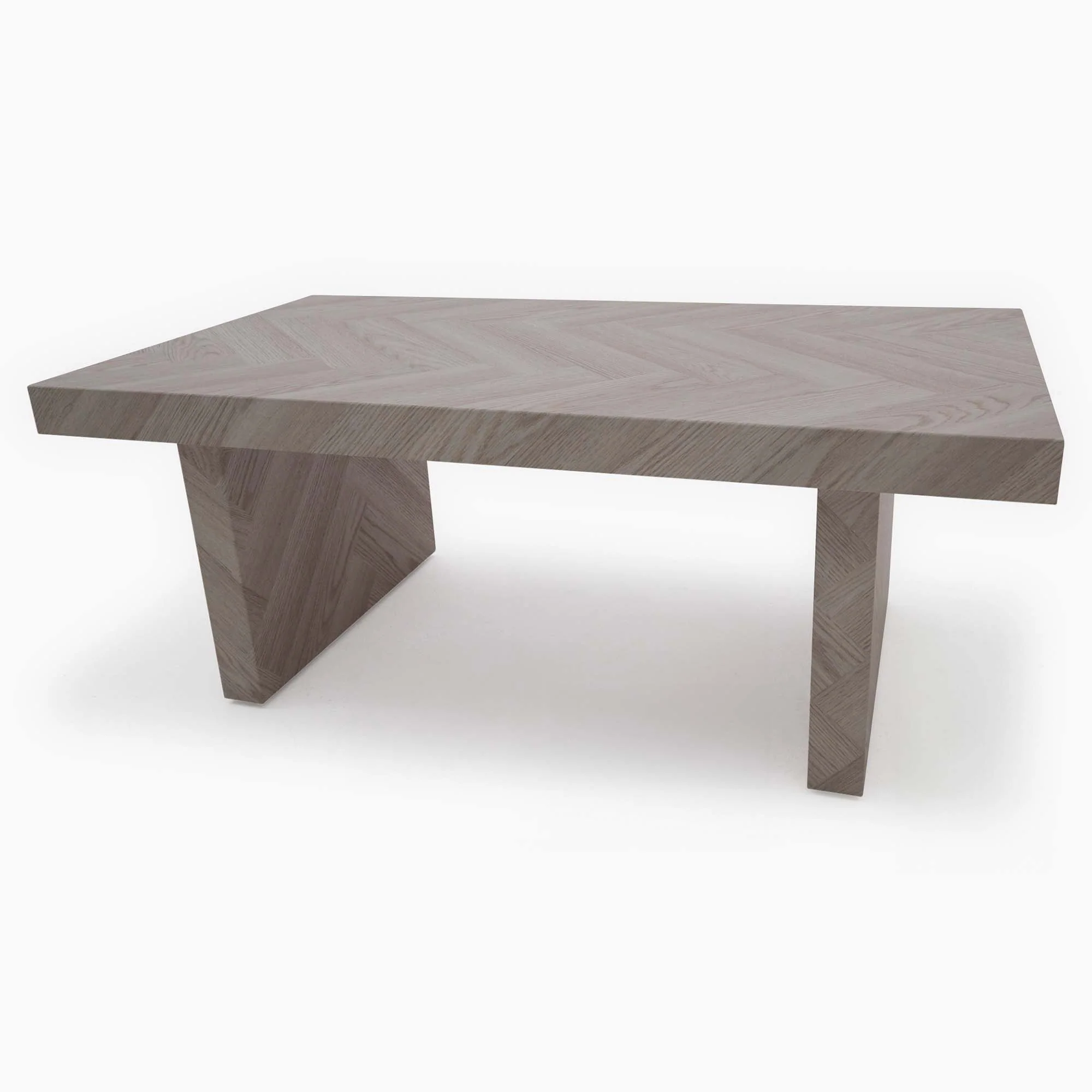 Coastal Coffee Table - Coffee Table Herringbone Light Finish on MDF - Image 7