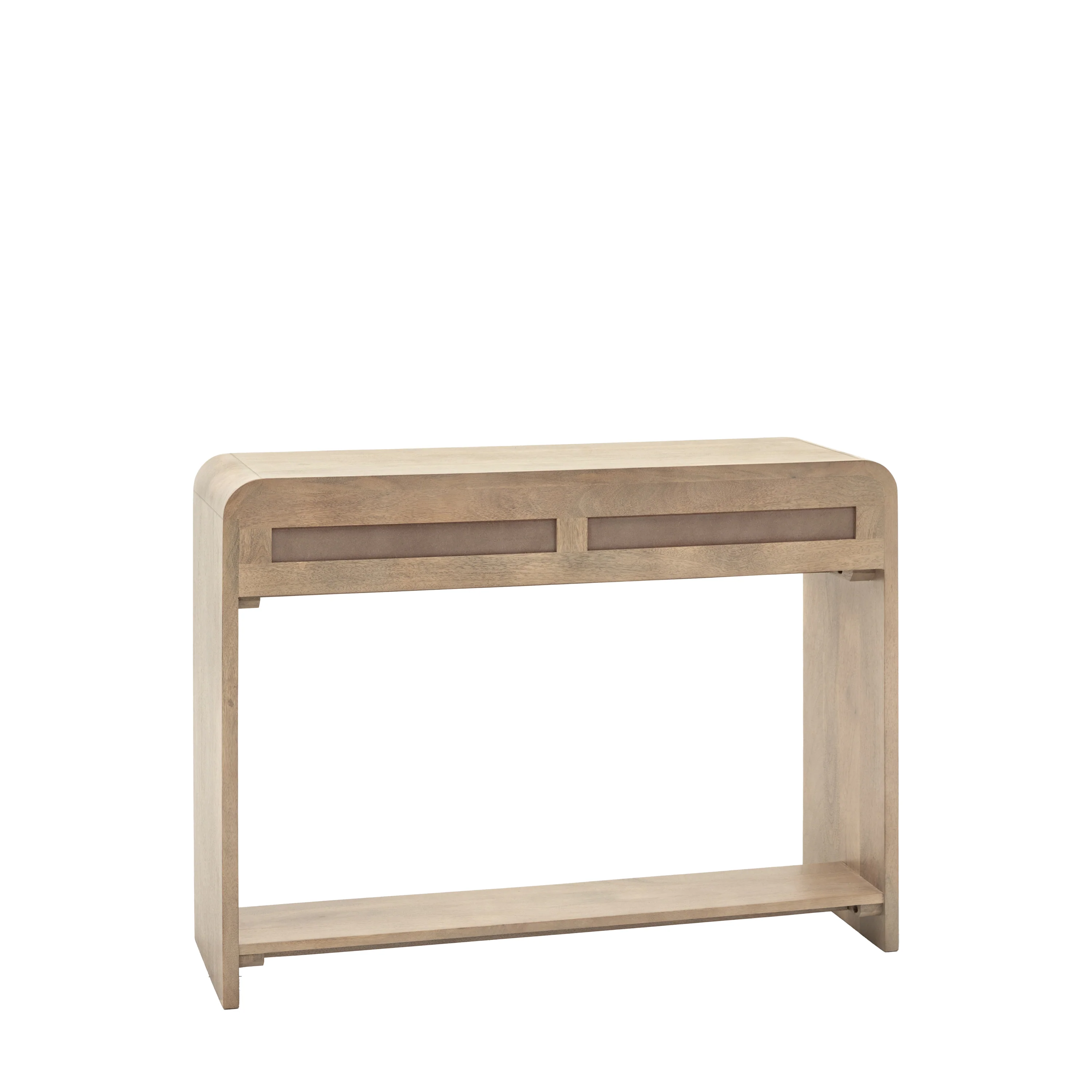 Colonna Console Table - 2 Drawer Console Natural Mango Wood / Brass - Image 7