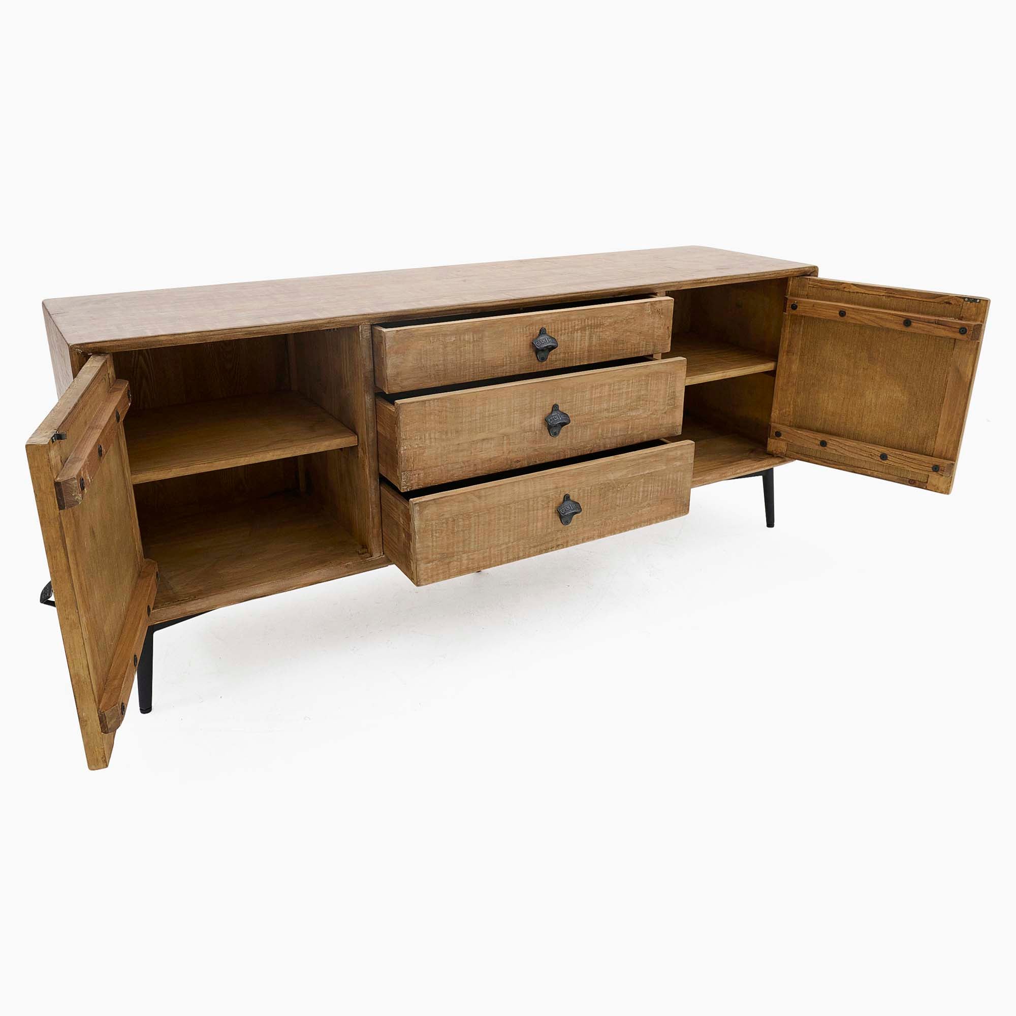 Coralia Sideboard - Large Sideboard Reclaimed Solid Wood - Image 8