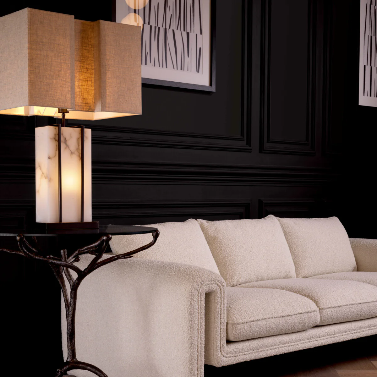 Eichholtz Graham Table Lamp Bronze Highlight Finish Alabaster - Table Lamp Graham - Image 2