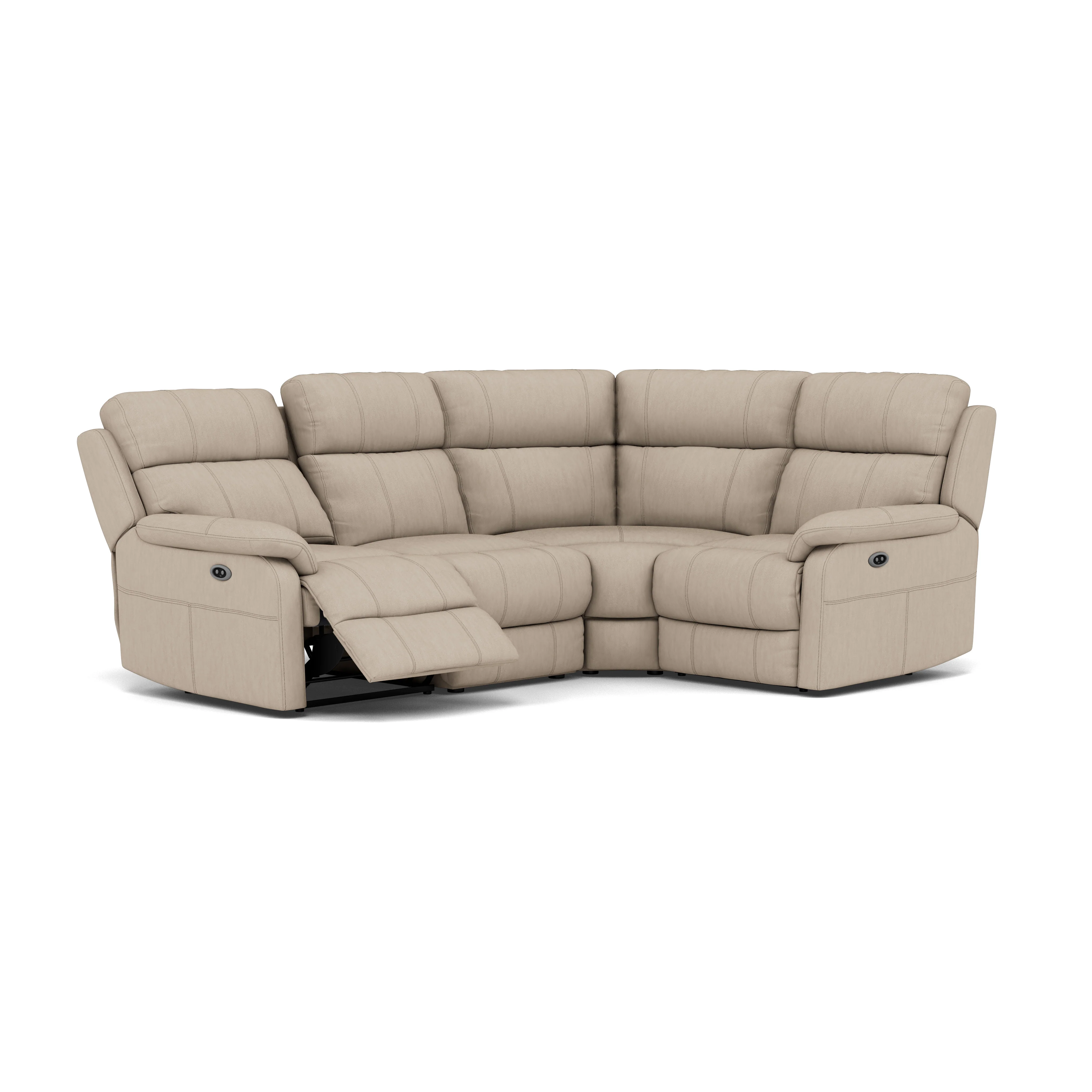 Fara Small Corner Recliner Sofa - Combination 5 2 Corner 1 with 2 Power Recliners Cat 25S - Right Hand Facing - Power Recliner with USB - Image 12