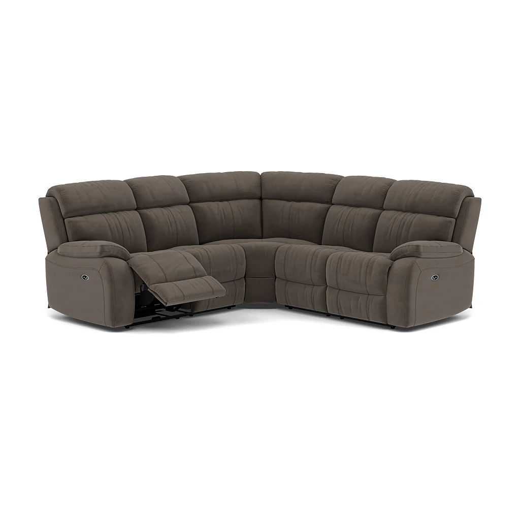 Galaxy Corner Recliner Sofa - Combination 3 2 Corner 2 with 2 Power Recliners Fabric - Left Hand Facing - Power Recliner with USB - Image 15