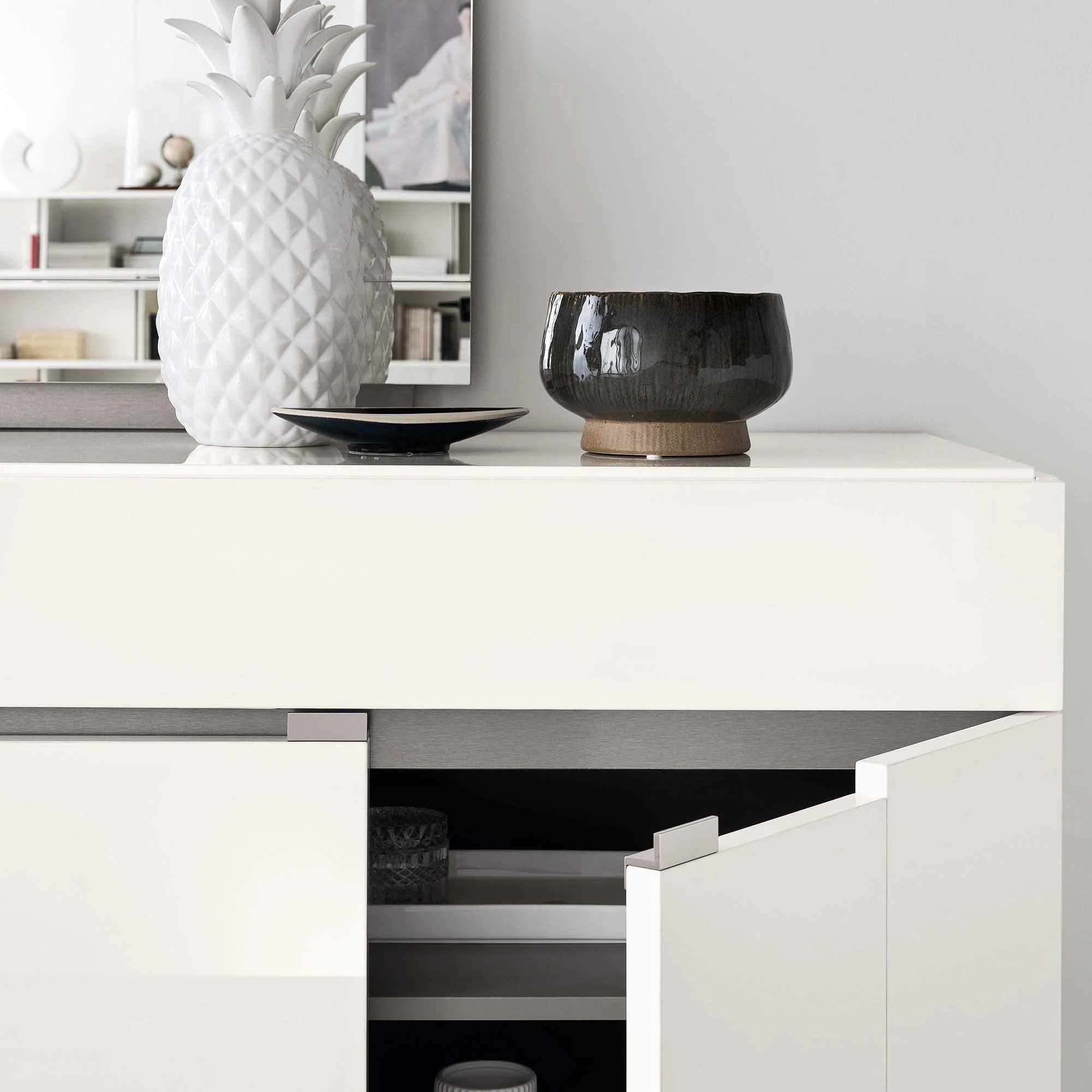 Imperia Small Sideboard - Small Buffet White High Gloss - Image 3