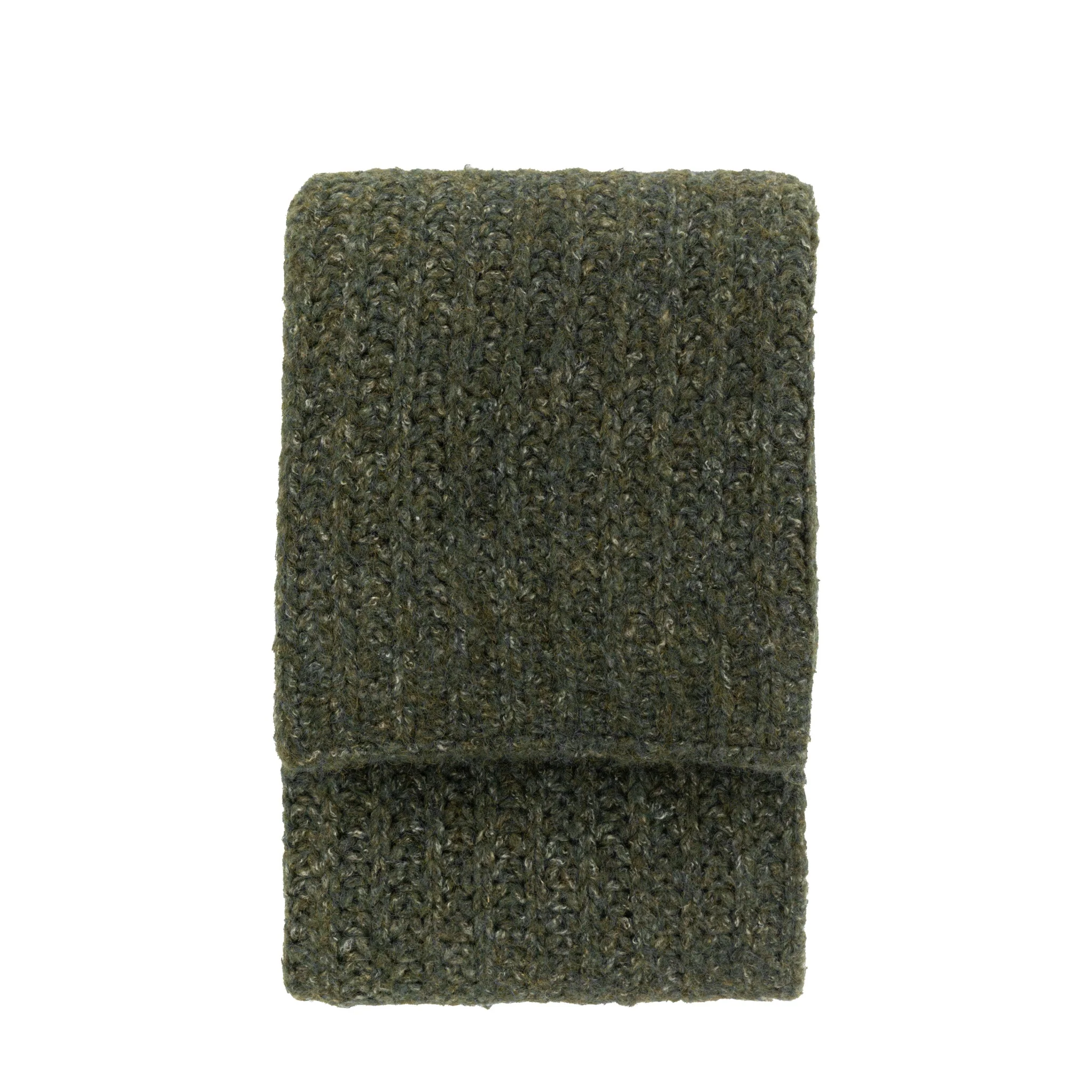 Luxury Melange Knit Green Throw - Luxury Melange Knit Throw Khaki 130x170CM - Image 3