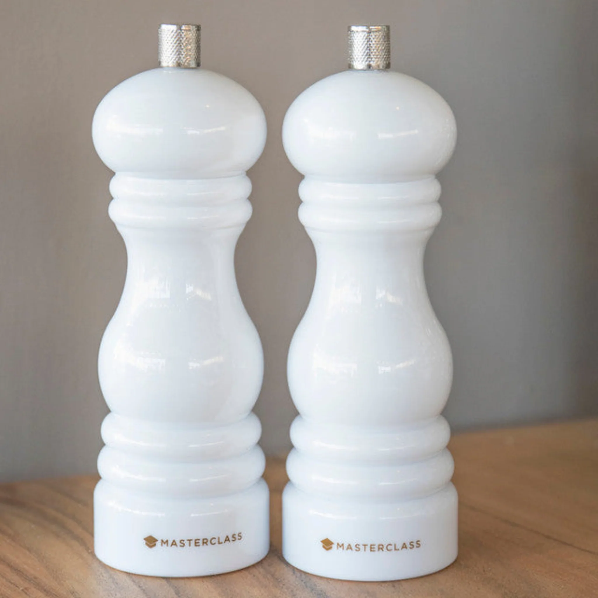 Masterclass White Salt and Pepper Mill - Mc Salt/Pepper Mill 17CM White - Image 2