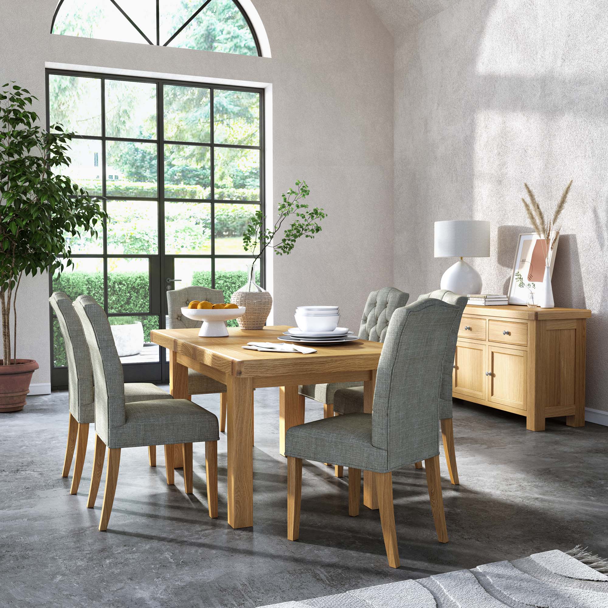 Navarre Small Extending Dining Table - Small Ext Dining Table Oak / Oak Veneer - Image 2