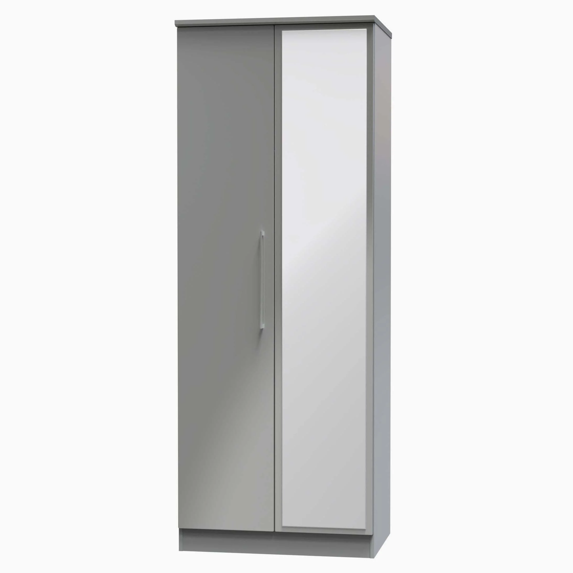 Portland Tall Double Mirror Wardrobe - Tall Double Mirror Wardrobe - Image 13
