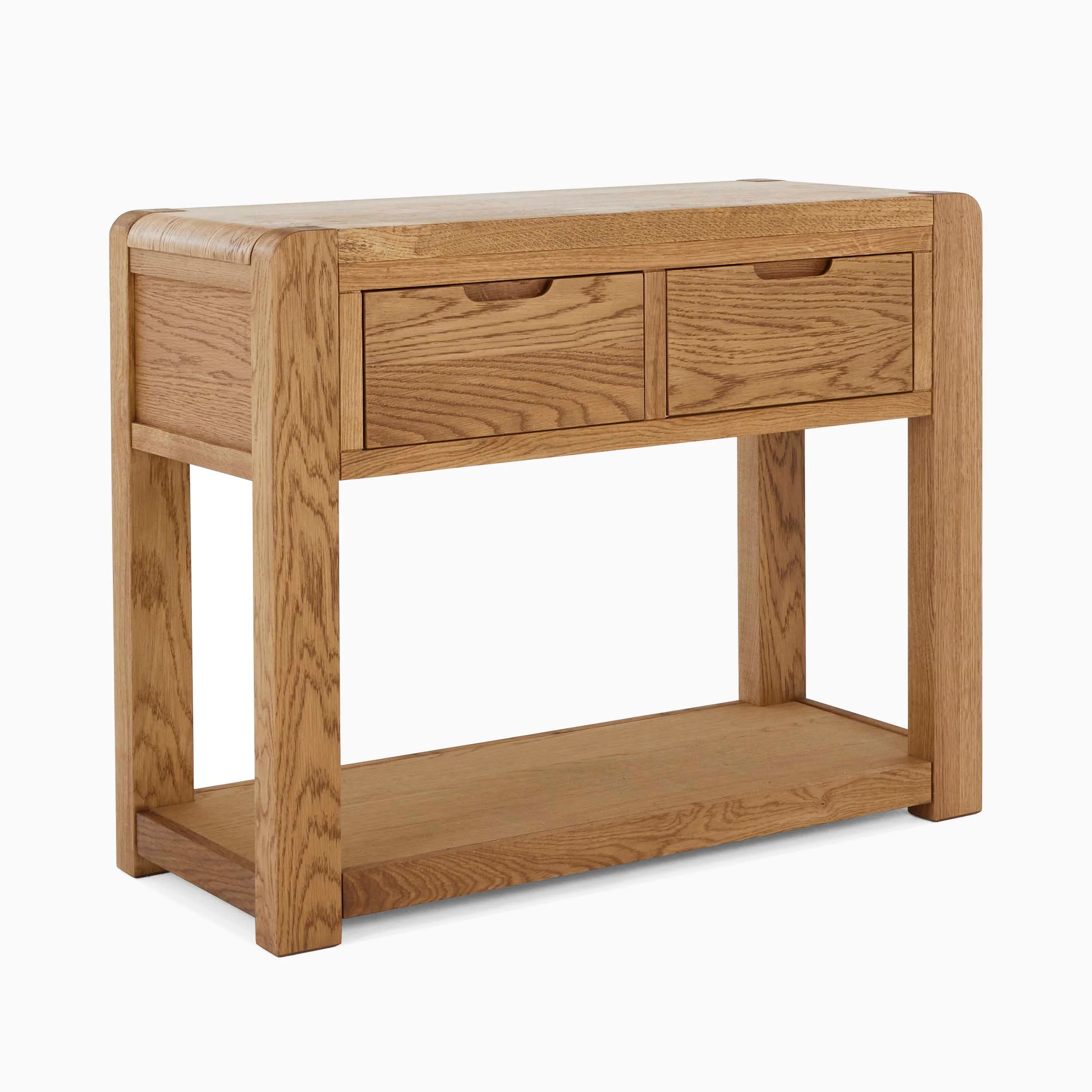 Solvi Console Table - Console Table Solid Oak / Oak Veneer - Image 3