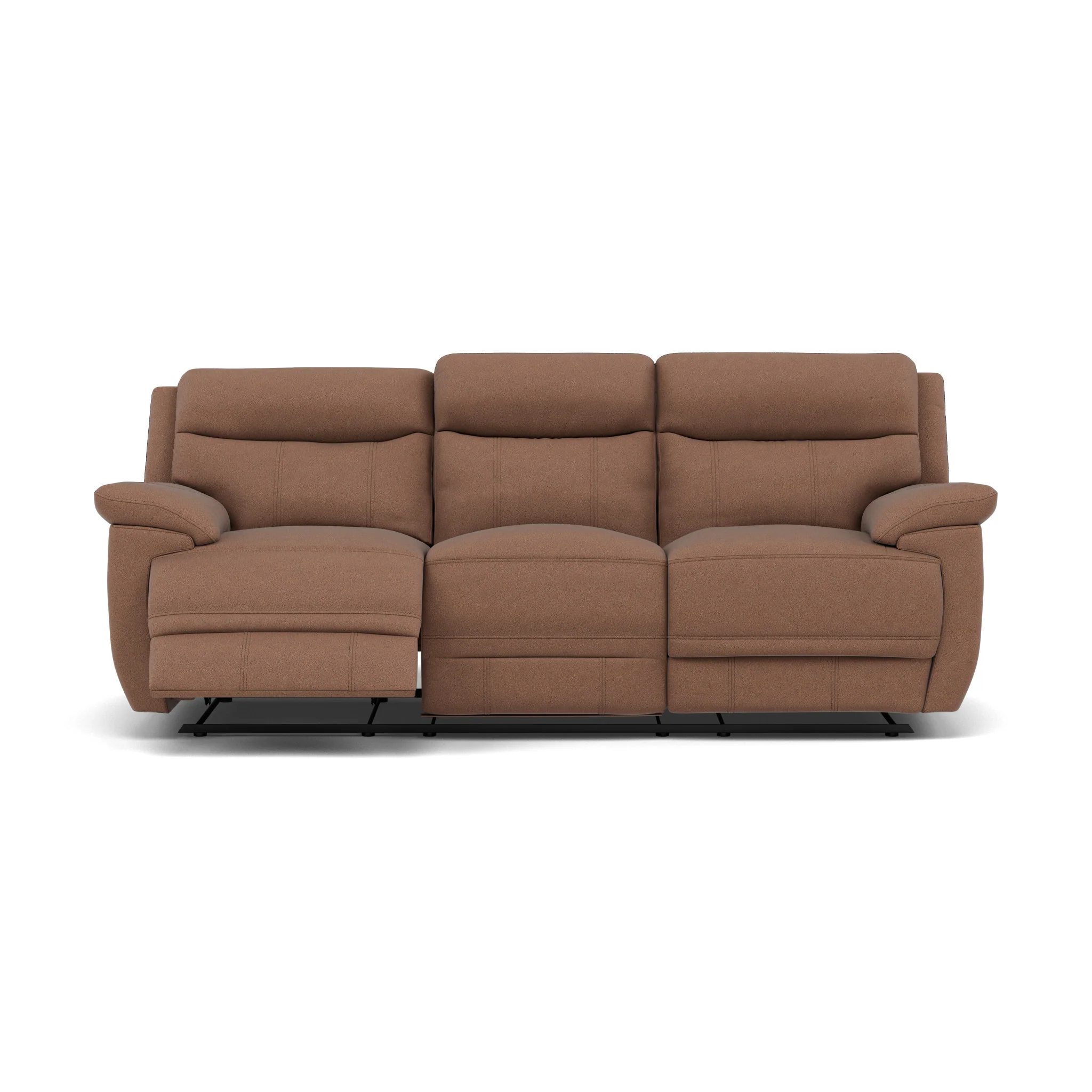 Tranquil 3 Seater Recliner Sofa - 3 Seater Sofa 2 Power Recliners Fabric - Power Recliner with USB - Image 4