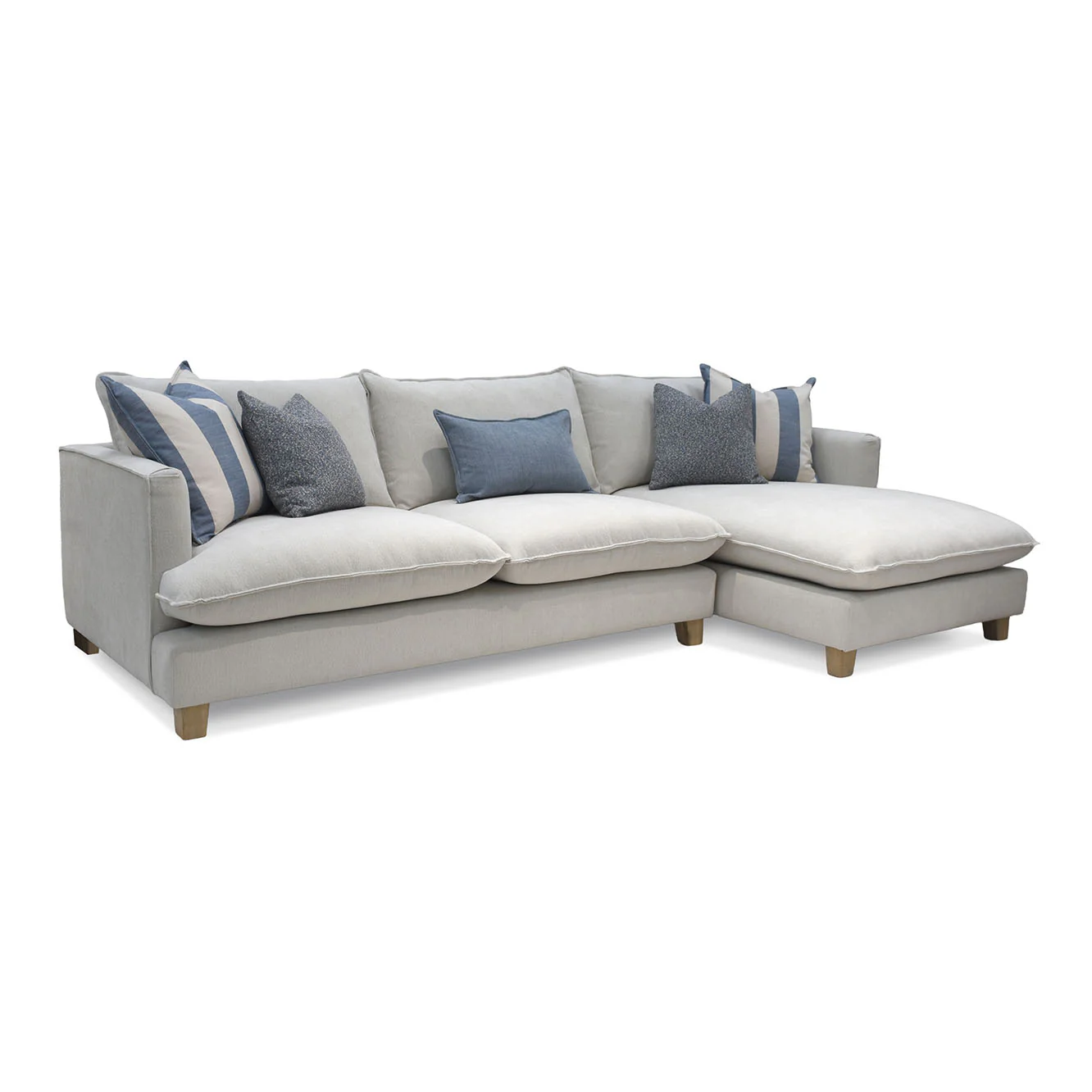 Vogue Williams Howth Large Chaise Sofa - Large Chaise Sofa Right Soft Chenille - Right Hand Facing - Image 3