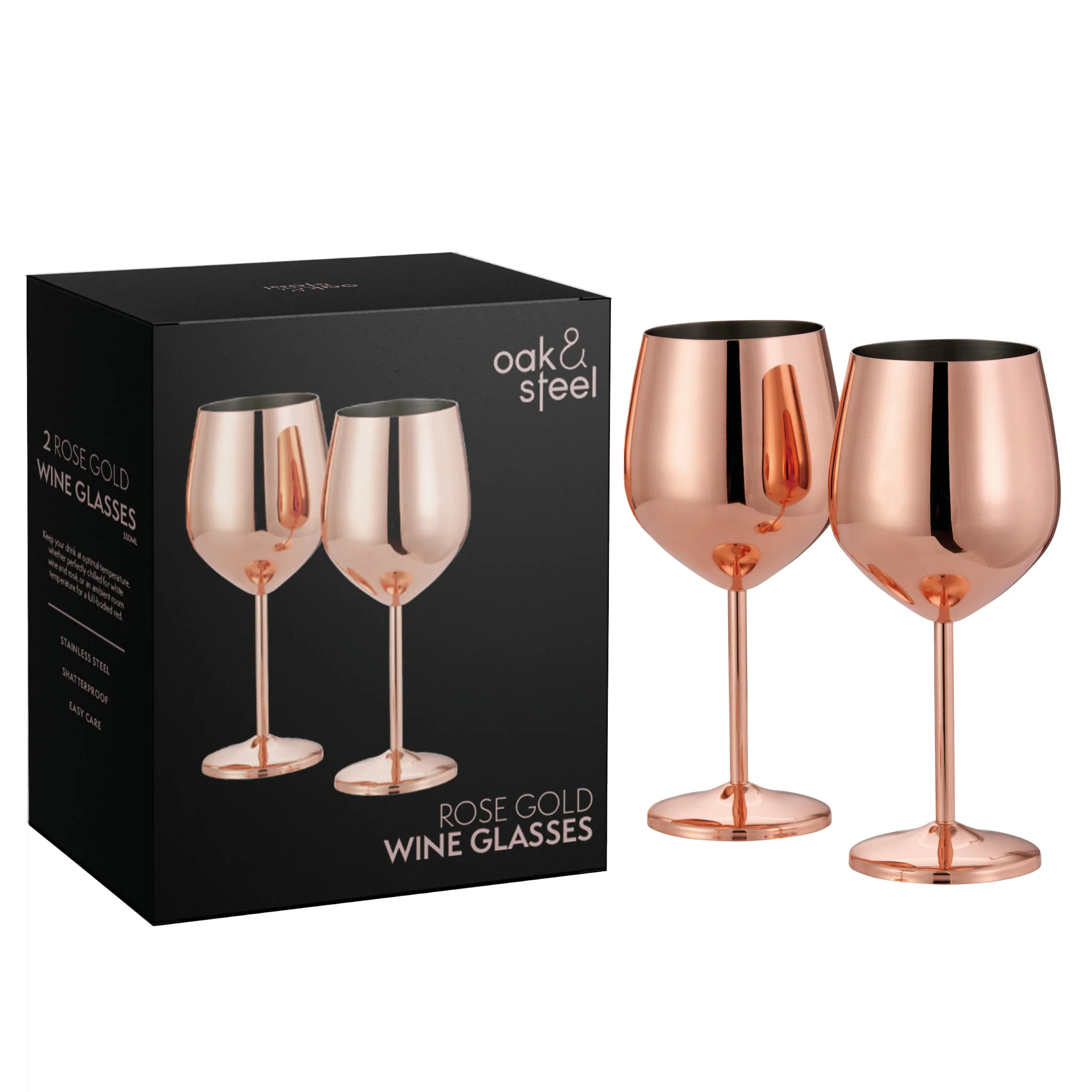 Pink Wine Glasses 2 Pack - Wine Glasses Rose Gold 2 Pack - Image 4