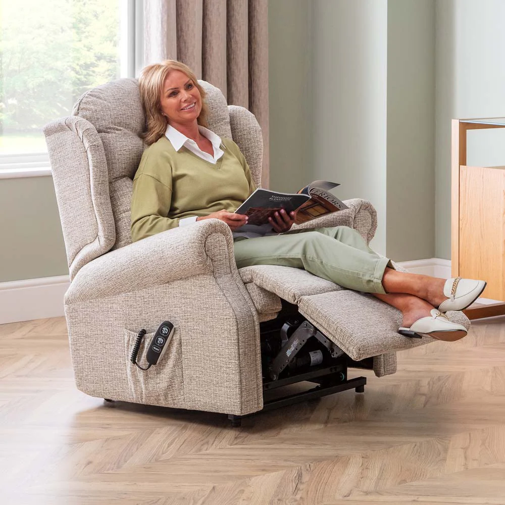 Woburn Standard Recliner Armchair - Standard Single Motor Recliner Leather - Power Recliner with Power Footrest and USB - Image 6