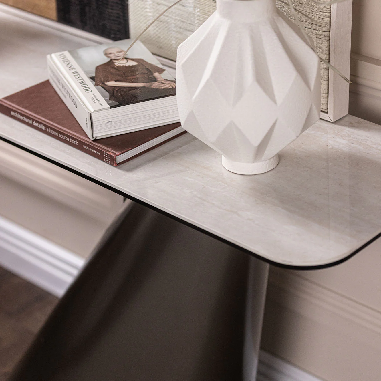 Wynter Console Table - Console Table Glass Ceramic Top - Image 5